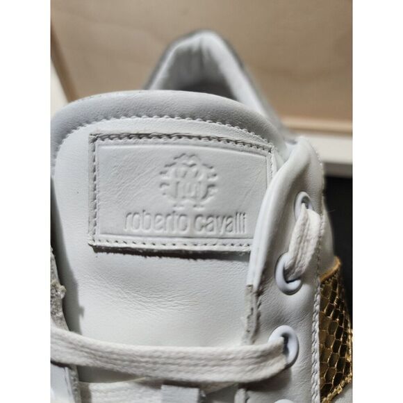 ROBERTO CAVALLI COLOUR BLOCK SNAKE PANEL SNEAKERS size 45 - Picture 7 of 8